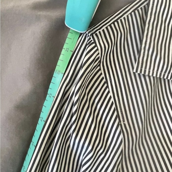 J.Crew Haberdashery Black and White Striped Button Up - size medium tall - Picture 9 of 11